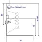 Versandmetall SPARSET Kiesfangleiste Edelstahl höhenverstellbar 1.4301 Höhe 90-130mm – 90° gekantet