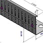 Versandmetall SPARSET Kiesfangleiste Edelstahl höhenverstellbar 1.4301 Höhe 90-130mm – 90° gekantet