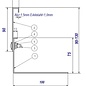 Versandmetall SPARSET Bande de gravier aluminium réglable en hauteur 1.4301 hauteur 90-130mm - pliée à 90 °