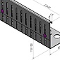 Versandmetall SPARSET Grindkeringsprofiel Grindprofiel hoogte verstelbaar roestvrij Staal 1.4301 Hoogte 110-150mm gezet 90°