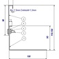 Versandmetall SPARSET Bande de gravier en acier inoxydable hauteur réglable 1.4301 hauteur 110-150mm - 90 ° plié