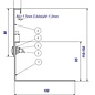Versandmetall SPARSET Grindkeringsprofiel Grindprofiel hoogte verstelbaar roestvrij Staal 1.4301 Hoogte 110-150mm gezet 90°