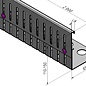 Versandmetall SPARSET Kiesfangleiste Aluminium höhenverstellbar Al99,5 Höhe 110-150mm – 90° gekantet