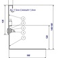 Versandmetall SPARSET Bande de garvier  en acier inoxydable réglable en hauteur 1.4301 hauteur 140-180mm - plié à 90 °