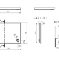 Versandmetall -Roestvrijstalen douchebak, douchebak, James Cook { R3A-BE52986_10P0101 } 1,5 mm, INSIDE cut K320, diepte 643 (670) mm, breedte 783 (810) mm, 1 afvoergaten, hoogte 50 mm