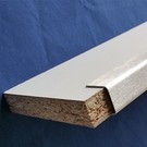 Versandmetall RESTERENDE VOORRAAD [6A] Set van 3 kantprofielen U-profiel 1,0mm RVS, voor 16mm houten panelen axcxb: 15x18,2x15 mm, lengte 2500mm