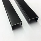 Sonderset [2 Stück] U-Profil aus Aluminium anthrazit (RAL 7016) gekantet ,Blechstärke 1,5mm 80x70x80mm Länge 2310mm