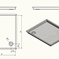 Versandmetall Speciale roestvrijstalen douchebak, douchebak {R3A} Materiaaldikte 1,5 mm, INSIDE cut K320, afmetingen 700 mm x 700 mm plus 20 mm omtreksrand aan een zijde, 2 afvoergaten, hoogte 30 mm