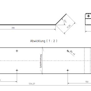 Versandmetall Remwighouderset van RVS