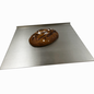 Versandmetall Snijplank, kneedplank van 1,0 mm roestvrij staal, (breedte 45 cm x diepte 50 cm) oppervlak gemalen korrel 320 keukenwerkblad, voor keuken - pastaplank, noedelplank, pizzaplank, deegplank voor het kneden van deeg