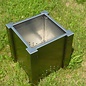 Versandmetall Jardinière en inox jardinière jardinière 40 cm x 40 cm antirouille carrée