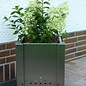 Versandmetall Jardinière en inox jardinière jardinière 40 cm x 40 cm antirouille carrée