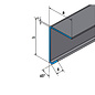 Versandmetall Angle inox 90° avec larmier intérieur 1,0 mm axb 100x50mm L jusqu'à 2500 mm coupe K320
