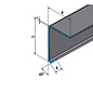 Versandmetall Angle en acier inoxydable 90° avec larmier à l'intérieur 1,0 mm axb 150x50mm L jusqu'à 2500 mm de coupe K320