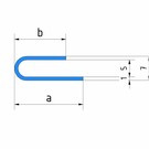 Versandmetall Profil de serrage spécial fente 5 mm en acier inoxydable V2A, axb = 10x10 mm, t = 1,0 mm, longueur 400 mm, coupe extérieure K320