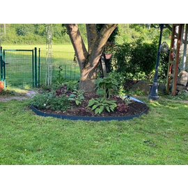 Versandmetall Stevige gazonranden met plooi aluminium antraciet 160-250mm hoog