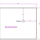 Versandmetall Speciale RVS douchebak, douchebak {R3A} Materiaaldikte 1,5 mm, BINNENKAP K320, buitenmaat 840 (+0/-2 mm) x 600 mm inclusief omlopende rand 20 mm, 2 afvoergaten volgens schets, hoogte 50 mm, inclusief 2 sifons van Dometic - Copy - Copy - Copy