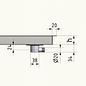 Versandmetall RESTPOSTEN Edelstahl Duschwanne, Duschtasse { R3A } Materialstärke 1,5mm, INNEN  Schliff K320, Außenmaß 495x825mm inkl umlaufender Rand 15mm, 1  Ablaufbohrung  in der Ecke, Höhe 70mm