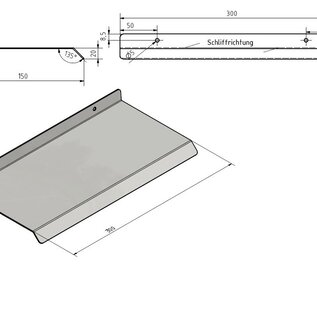 Versandmetall Wetterschutz, kleines Pultdach mit Abtropfkante aus 1,5mm geschliffenem Edelstahl für Schalter, Wallbox, Briefkasten.