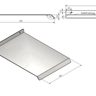 Versandmetall Protection contre les intempéries, petit toit en appentis avec larmier en acier inoxydable rectifié de 1,5 mm pour interrupteurs, boîtes murales, boîtes aux lettres.