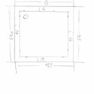 Versandmetall Receveur de douche en acier inoxydable spécial, receveur de douche {R3A} Bord d'entourage de 1,5 mm selon le croquis, coupe INTÉRIEURE K320, dimensions intérieures de la baignoire 455x670 mm, hauteur 100 mm, 1 position de trou de vidange selon le croquis,