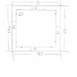 Versandmetall Receveur de douche en acier inoxydable spécial, receveur de douche {R3A} Bord d'entourage de 1,5 mm selon le croquis, coupe INTÉRIEURE K320, dimensions intérieures de la baignoire 455x670 mm, hauteur 100 mm, 1 position de trou de vidange selon le croquis,