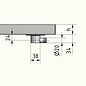 Versandmetall - Receveur de douche spécial inox, receveur de douche { R1A } 1,5 mm, coupe INTÉRIEUR K320, dimensions 600 mm x 600 mm, 1 trou d'évacuation selon croquis, hauteur 60 mm