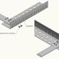 Versandmetall Dakrandduwhouder voor grindstopstrips van 2 mm aluminium Geschikt voor licht hellende daken Lengte 300 mm, breedte 60 mm