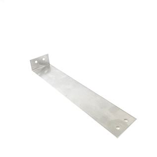 Versandmetall Support de poussée d'avant-toit pour bandes d'arrêt de gravier en aluminium de 2 mm Convient aux toits légèrement inclinés Longueur 300 mm, largeur 60 mm