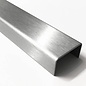 Versandmetall -Sonder Edelstahl U-Profil  ( Verbinder C-Profil 40/50/40mm ) AUSSEN Korn 320 1,5mm axcxb 35,5x46,5x35,5mm,Länge 300mm