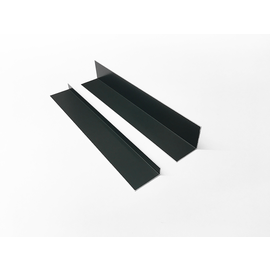 Versandmetall RESTERENDE VOORRAAD [W] Set van 10 aluminium hoeken antraciet gelijkbenig 90° gevouwen, zichtbare zijde BUITEN 10x10mm Materiaaldikte: 1,0 mm Lengte 2500 mm
