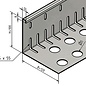 Versandmetall Grote grindstrook - antraciet aluminium (vergelijkbaar met RAL 7016) - geperforeerd - 90° gevouwen