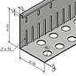 Versandmetall Grote grindstrook - antraciet aluminium (vergelijkbaar met RAL 7016) - geperforeerd - 90° gevouwen