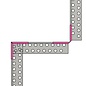 Versandmetall CONNECTOR Kleine grindbeschermingsstrip - aluminium - geperforeerd - 90° gevouwen