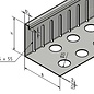 Versandmetall Bande pare-gravier petite - aluminium anthracite (similaire à RAL 7016) ou anodisé. (E6/EV1) Hauteur 40 à 75 mm – Perforé – Coudé à 90°