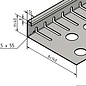 Versandmetall Kleine grindstrook - antraciet aluminium (vergelijkbaar met RAL 7016) - geperforeerd - 90° gevouwen