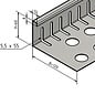 Versandmetall Petite bande de protection contre les graviers - aluminium anthracite (similaire à RAL 7016) - perforée - pliée à 90°