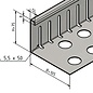 Versandmetall Kleine grindstrook - antraciet aluminium (vergelijkbaar met RAL 7016) - geperforeerd - 90° gevouwen