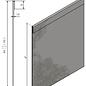 Versandmetall -Set 6mtr (2x2mtr+2x1mtr + 2x 1.884m voorgerold d=600mm) stabiele gazonranden met sponning 1mm RVS 250mm hoog, 4 rechte verbindingsstukken + 4 hoekverbinders