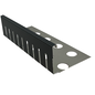Versandmetall Bande pare-gravier petite - aluminium anthracite (similaire à RAL 7016) ou anodisé. (E6/EV1) Hauteur 40 à 75 mm – Perforé – Coudé à 90°