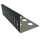 Versandmetall Bande pare-gravier petite perforée en aluminium anthracite (similaire à RAL 7016) ou anodisée. (E6/EV1) Hauteur 40 à 75 mm
