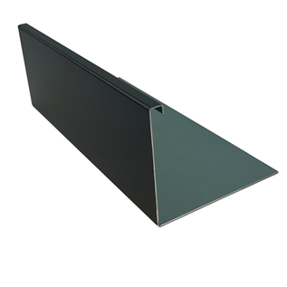 Versandmetall Bande pare-gravier grande - aluminium anthracite (similaire à RAL 7016) ou anodisé. (E6/EV1) – non perforé – plié à 90°
