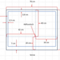 Versandmetall Speciaal - RVS douchebak, douchebak { R3A } 1,5 mm volgens schets, BINNENKANT snede K320, buitenafmetingen 760x600 mm, (678x505 mm) diepte 130 mm (binnen 128,5 mm), omtreksrand, 1 afvoergat volgens schets