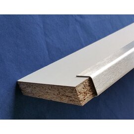 Versandmetall RESTERENDE VOORRAAD [11B] Set van 2 randprofielen U-profiel 1,5 mm RVS, voor 16 mm houten panelen axcxb: 15x18,2x15 mm, lengte 2500 mm