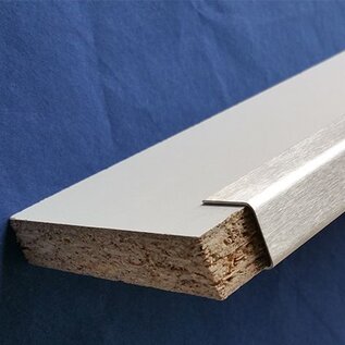 Versandmetall RESTPOSTEN [11B] 2er Set Einfassprofil U-Profil 1,5mm Edelstahl, für 16mm Holz-Platen axcxb: 15x18,2x15 mm, Länge 2500mm