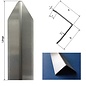 Versandmetall Voordeelverpakking (250, 500, 1000 stuks) Moderne hoekbeschermer met punt, 3-voudig opgevouwen, 25x25x1 mm, lengte 1000 mm, gemaakt van roestvrij staal, oppervlak aan één zijde afgewerkt met korrelgrootte 320.