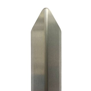 Versandmetall Voordeelverpakking (250, 500, 1000 stuks) Moderne hoekbeschermer met punt, 3-voudig opgevouwen, 25x25x1 mm, lengte 1000 mm, gemaakt van roestvrij staal, oppervlak aan één zijde afgewerkt met korrelgrootte 320.