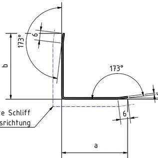 Versandmetall Pack économique (250, 500, 1000 pièces) Cornière de protection d'angle moderne avec pointe, pliée en 3, 25x25x1mm longueur 1000mm en acier inoxydable, finition miroir de surface (2R-IIID).