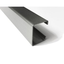 Versandmetall RESTIGE VOORRAAD [W] C-profiel van roestvrij staal, 4 keer gevouwen, materiaaldikte 1,0 mm axcxb 16 x 28 x 16 mm lengte 2500 mm uitwendige snede K320