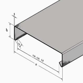 Versandmetall 2,5 m wanddeksel Zolderkap van aluminium antraciet (vergelijkbaar met RAL 7016) van metalen materiaaldikte 1,0 mm